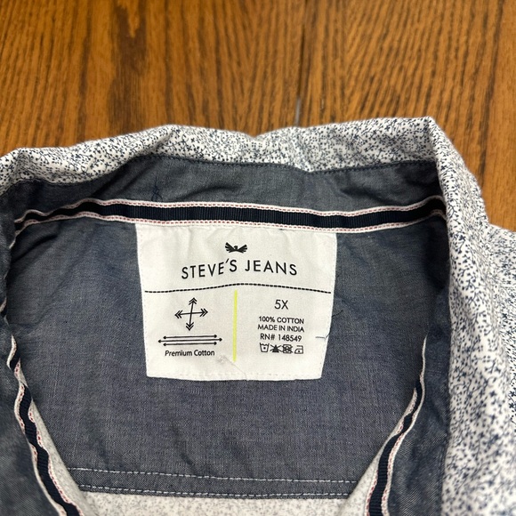 5X Steve Jeans Casual Short Sleeve Button Down - Picture 2 of 4